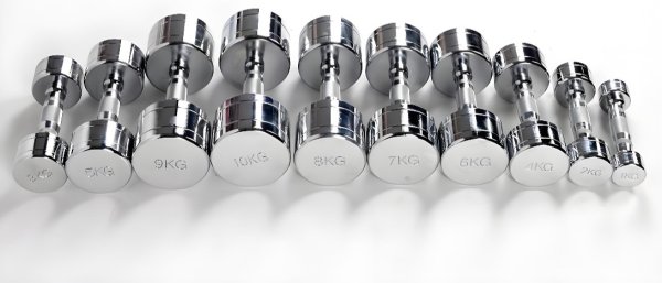 画像1: クロームダンベルセット１〜１０kgペア (1)